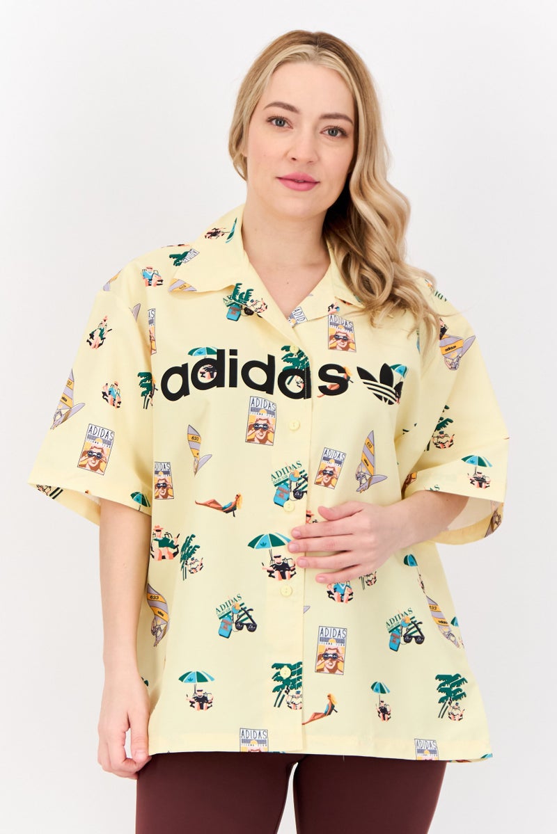 adidas Originals Women Sportswear Fit Short Sleeves Outdoor Shirt, Multicolor - Image 1