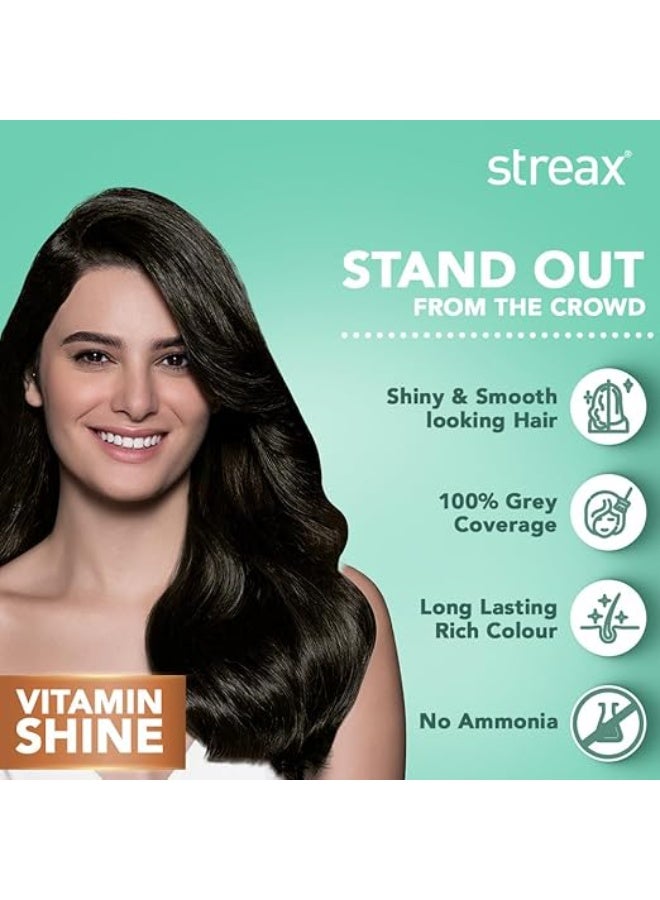 Streax Women's Crème Permanent Hair Colour - 3 Dark Brown Hair Color, 100% Grey Coverage,Ammonia Free Hair Color, Long Lasting Hair Colour, Colourant Tube 60G, Developer Bottle 60Ml, Conditioner 20G - Image 5
