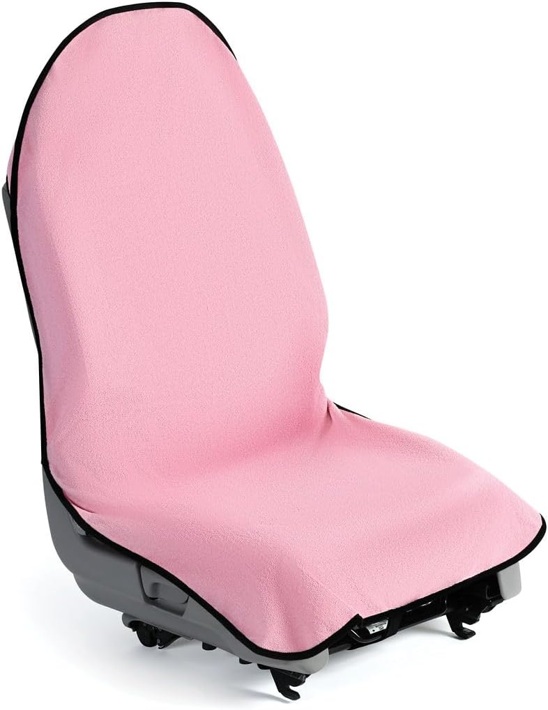 lebogner Waterproof Sweating Car Seat Cover for Post Gym Workout, Running, Swimming, Beach and Hiking, Universal Fit Anti-Slip Bucket Seat Protector for Cars, SUVs and Trucks, Machine Washable, Pink - Image 1