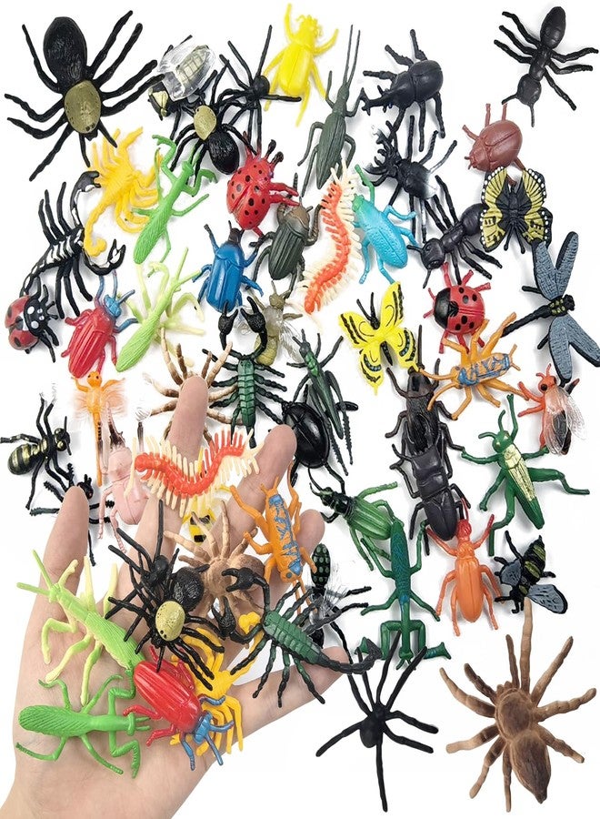 YOOHUA 48PCS Mini Bug Toys Fake Plastic Bugs and Insects for Kids Toddler Halloween Birthday Party Favors Easter Valentines Basket Stuffers Goodie Bag Fillers April Fool's Day Prank Gifts - Image 1