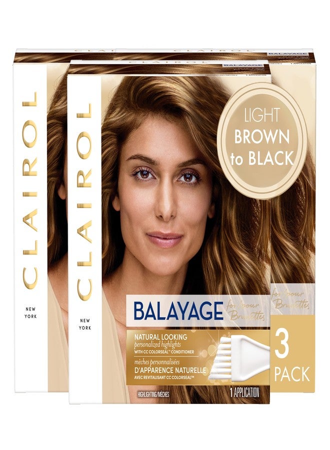 Clairol Nice'n Easy Balayage Permanent Hair Dye, Brunettes Hair Color, Pack of 3 - Image 1