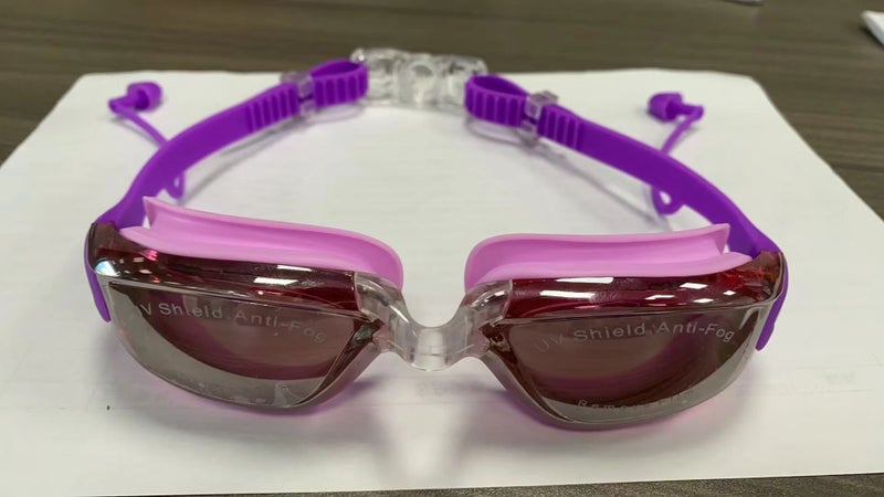 Flat Lens Prescription Swimming Goggles – Electroplated Anti-Fog Silicone Goggles for  Adults - Image 1