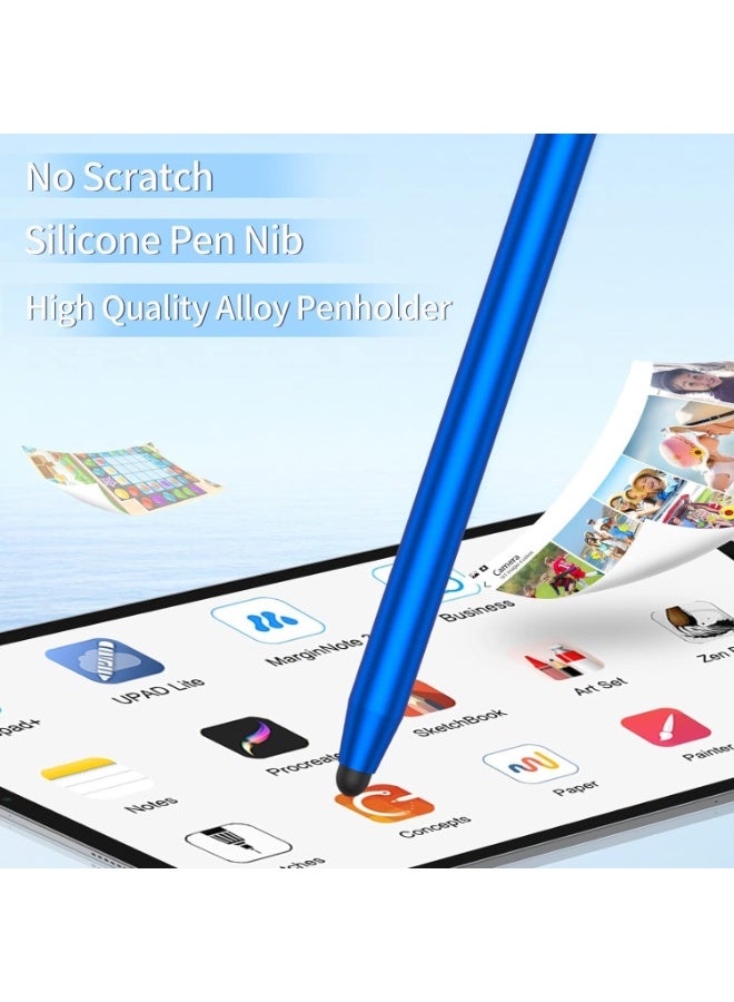 أكس سبرينج أقلام لمس للشاشات اللمسية، 5 أقلام لمسية عالمية عالية الدقة والحساسية، متوافقة مع أجهزة أبل/آيباد/آيفون/أندرويد/الأجهزة اللوحية، قلم لمس سعوي برأس مزدوج - Image 2