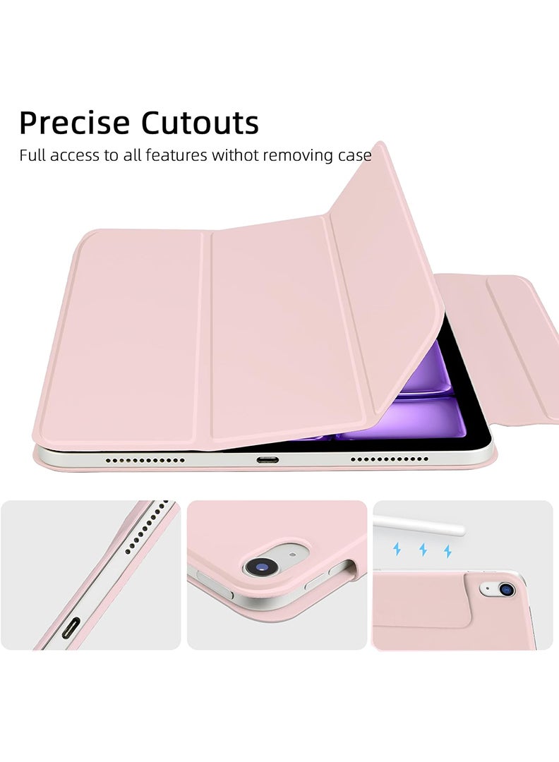 Theodor Slim Magnetic Case for iPad Air 13 Inch (M4 2026 / M3 2025 / M2 2024) – Trifold Stand iPad Air 13 Cover with Pencil Holder, Auto Sleep/Wake, Durable Protective Case – Pink - Image 4