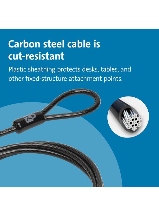 Kensington قفل كمبيوتر محمول كينجستون N17 ديل، كابل أمان بترتيب رقمي (K68008WW) أسود - Image 5