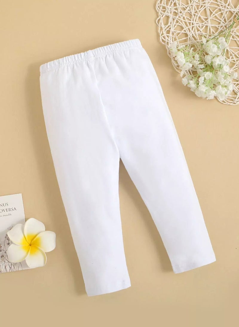Baby Elastic Waist Solid Pants  - Image 2