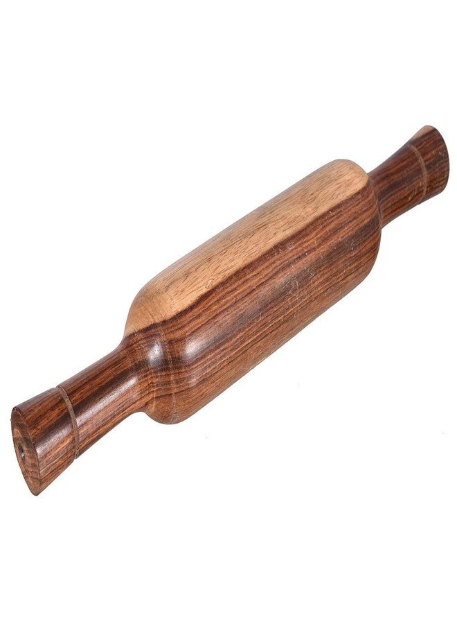 PUTHAK Handcrafted Sheesham Wood Belan Rolling Pin - 12 Inch Wooden Chapati Puri Maker for Home & Restaurant Kitchen (Pack of 1)