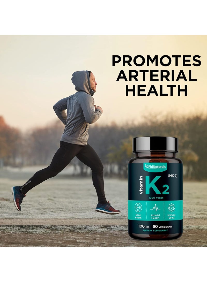 Phi Naturals Vitamin K2 MK7 100mcg Vegan - 60 Count, VIT k-2 MK-7 100 mcg from Supplement - Image 3