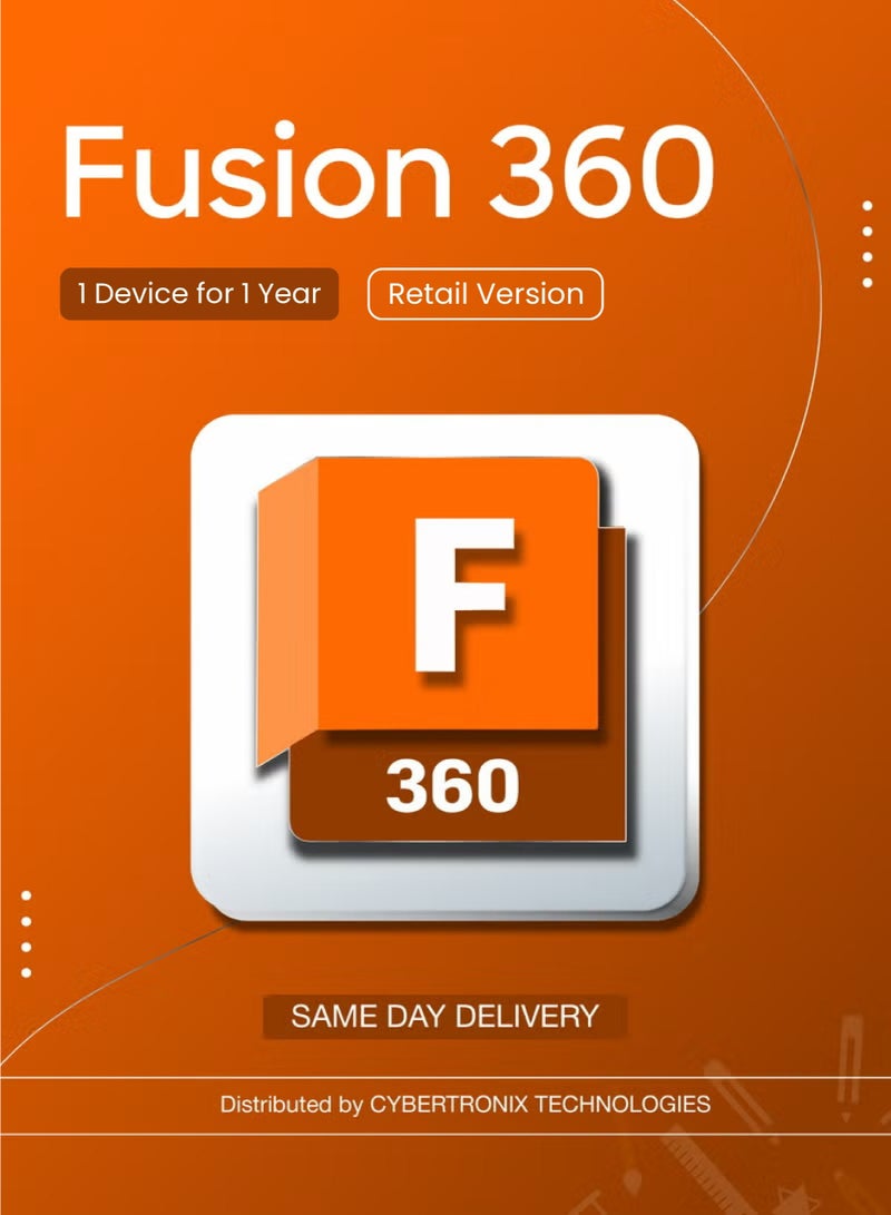 Autodesk Fusion 360 ( Retail Version )  | 1 Device for 1 Year | Digital License | SAME DAY DELIVERY