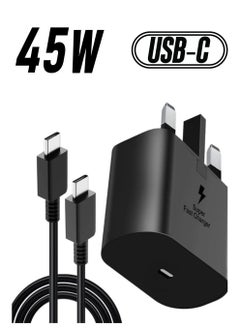 XIPH 45W Super Fast Charger for Samsung Galaxy S23 Ultra/S23+/S23/S22 Ultra/S21+/A54/A53 5G/Z Fold 4/Tab S8 Ultra, PPS PD3.0 USB-C Power Adapter with 1M Type-C Cable  - Image 1