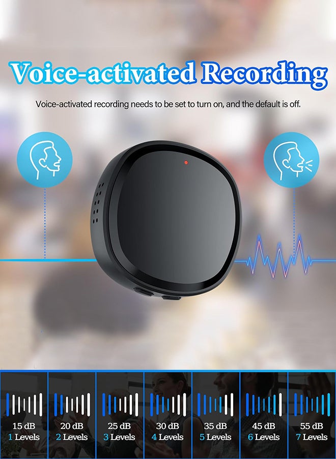 Magnetic Voice Recorder 128G,1600 Hours Recording Capacity,Digital Audio Recorder, Small Recording Devices - Image 2