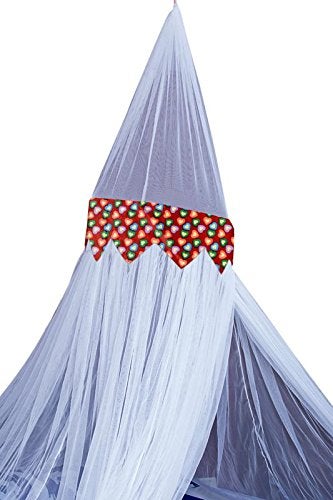 Creative Textiles Ceiling Hanging Mosquito Net I Machardani for Double Bed I Canopy Circular Curtain for Bedroom I Keeps Away Insects and Flies-Multi - Image 3
