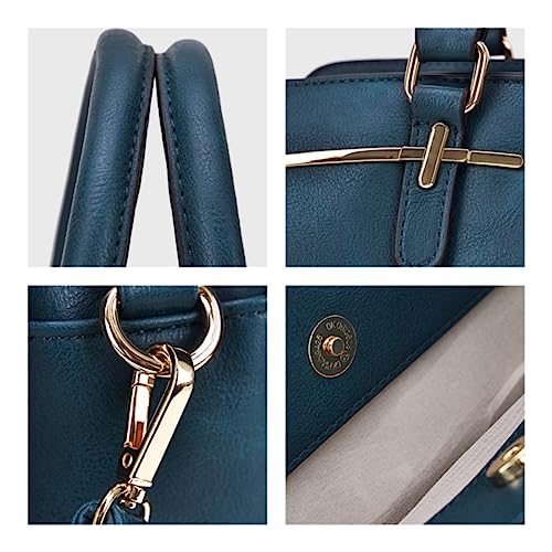 DASEIN Women Handbag Wallet Tote Shoulder Hobo Bag Top Handle Satchel Purse Set 2pcs with 3 Compartments - Image 5