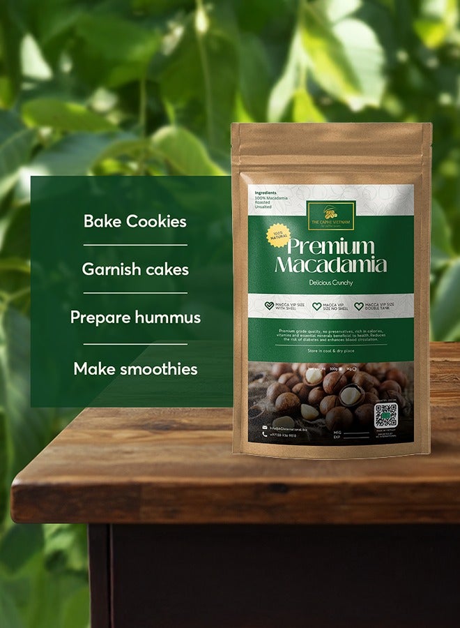 The Caphe Vietnam Premium Macadamia Nuts - 500 G | VIP Size With Shell | Unsalted & Roasted | Premium Vietnamese Macadamia Nuts  - Image 3