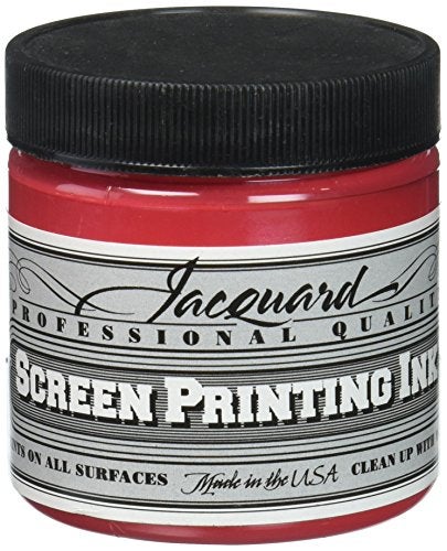 Jacquard Professional Screen Print Ink, Water-Soluable, 4oz Jar, Opaque Red (126) - Image 4