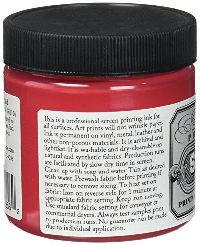 Jacquard Professional Screen Print Ink, Water-Soluable, 4oz Jar, Opaque Red (126) - Image 2