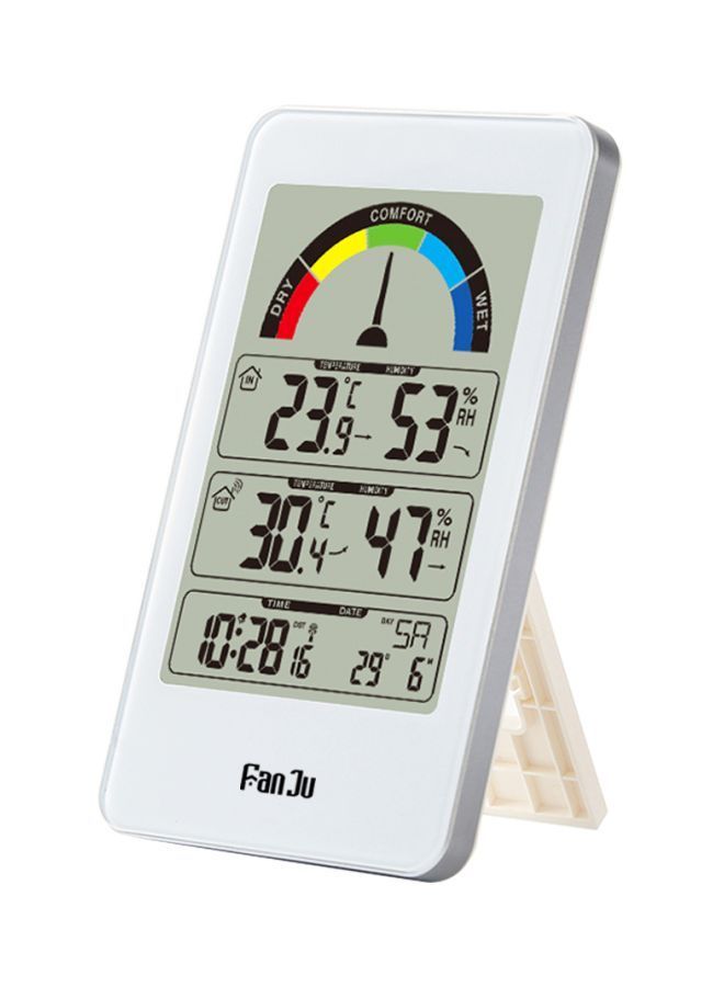 NIBEMINENT Digital Hygro Thermograph With Wireless Sensor White (2x8x13.5 cm), (9x2.3x4 cm) - Image 2