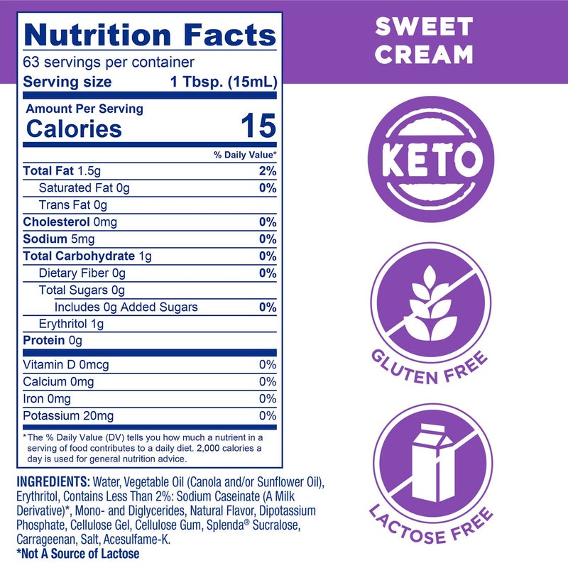 SPLENDA Sugar Free Sweet Cream Coffee Creamer, 32 Fl Oz - Image 5