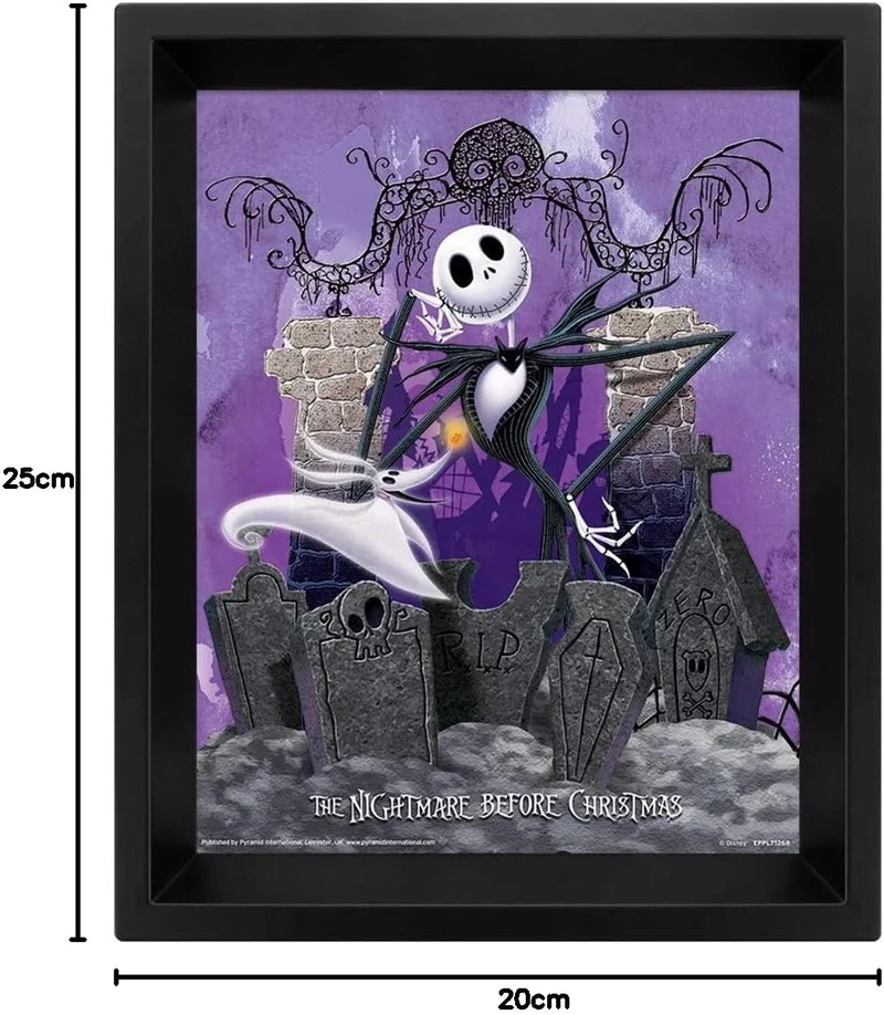 Pyramid Pyramid Nightmare Before Christmas Graveyard Framed 3d