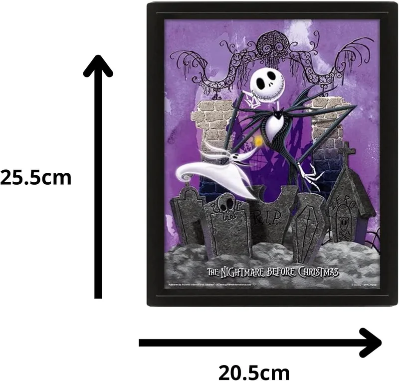 Pyramid Pyramid Nightmare Before Christmas Graveyard Framed 3d