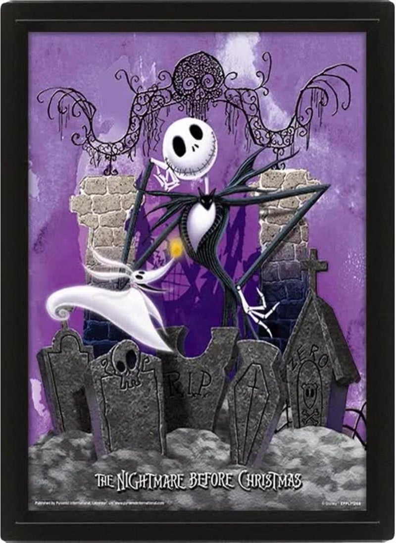 Pyramid Pyramid Nightmare Before Christmas Graveyard Framed 3d 