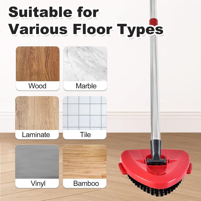 GFRED 2 Pack Upgrade Scrub Brush Replace Heads Compatible with O Cedar EasyWring 1 Tank Spin Mop, Scrubber Brush Head for Ocedar EasyWring Spin Mop Scrubby Head Brush, More Layers of Bristles to Floor Clean - Image 5