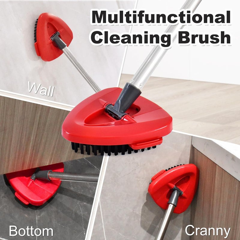 GFRED 2 Pack Upgrade Scrub Brush Replace Heads Compatible with O Cedar EasyWring 1 Tank Spin Mop, Scrubber Brush Head for Ocedar EasyWring Spin Mop Scrubby Head Brush, More Layers of Bristles to Floor Clean - Image 4