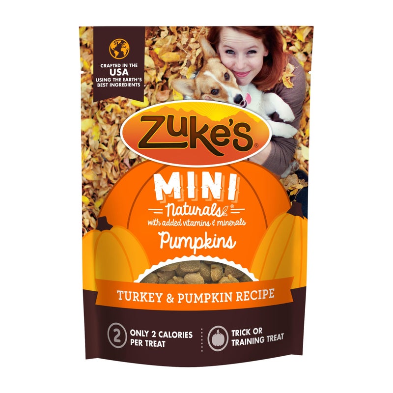 Zuke's Zukeâ€™s Mini Naturals Dog Training Treats for Dogs of All Sizes, Pet Treats made with Real Turkey and Pumpkin, 5 oz. Resealable Pouch - 5 oz. Bag - Image 1