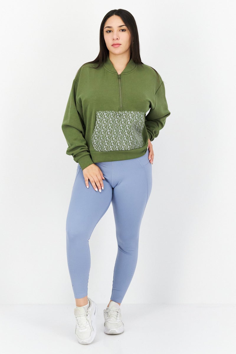 Ufc Women Sportswear Fit Long Sleeves Running Sweatshirt, Olive  - Image 4