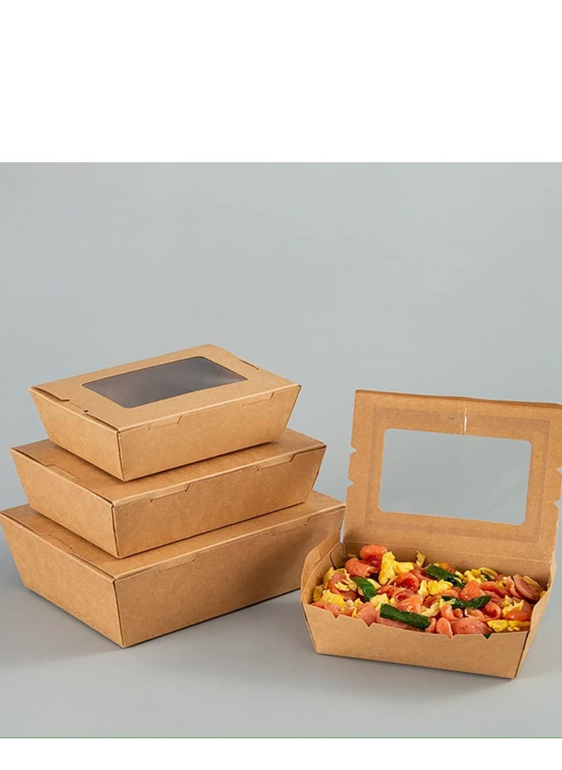 Food containers with single-use window Food boxes for restaurants arties and outings 40 oz 50 packs Brown - pzsku/ZE730B743899AE0C7B769Z/45/_/1720007938/f831bbe1-d69c-4232-bf09-f2607020f54d