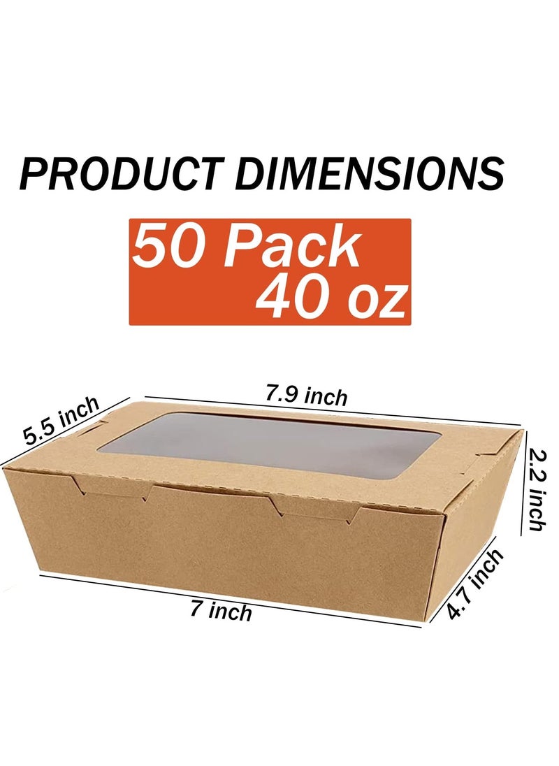 Food containers with single-use window Food boxes for restaurants arties and outings 40 oz 50 packs Brown - pzsku/ZE730B743899AE0C7B769Z/45/_/1720007965/408cd40c-31c2-4727-aaf2-1579c9a1c650