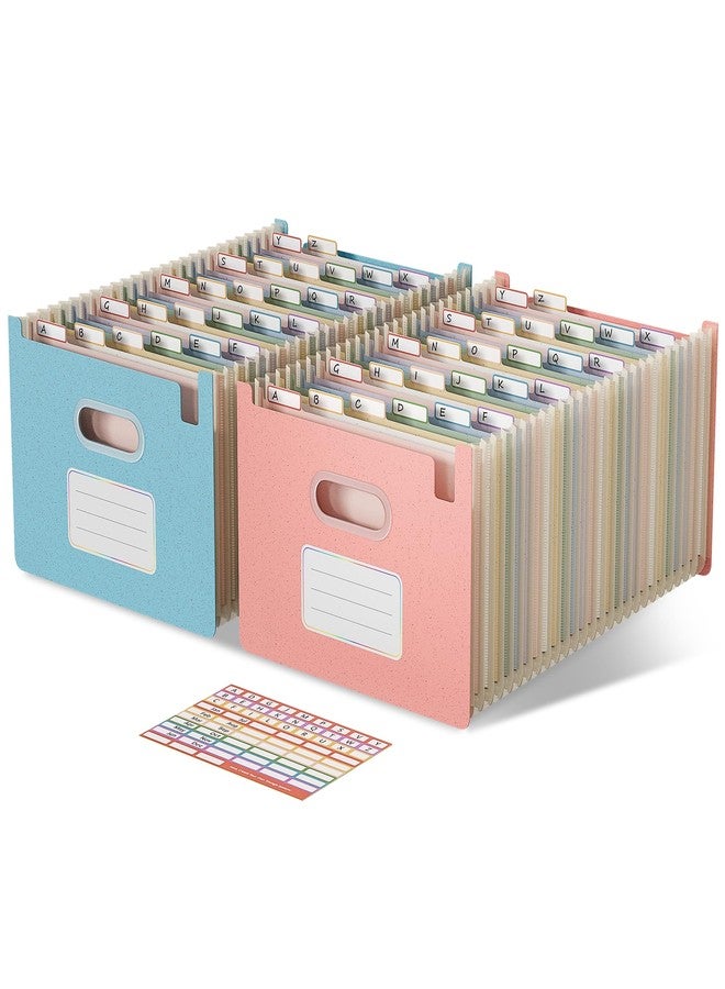 EcoStash 26 Pockets Accordion File Organizer, Wheat Straw File Folders, Upright&Open Top, A-Z Bill Receipt Organizer, 100% BPA Free, Return to Nature, Healthy Living, Letter/A4 Size - 2 Packs - Image 1