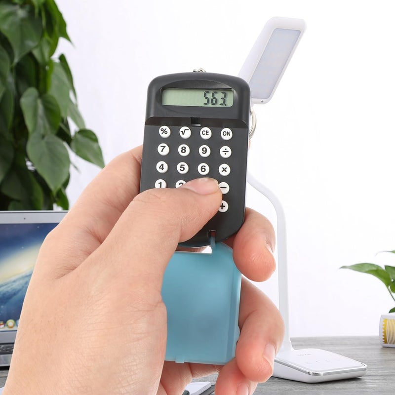 2Pcs Mini Portable Calculator for Students, Pocket-Size Cartoon Exam Calculator with Dual Power, Black Compact Accounting Tool for School and Office Use - Image 5