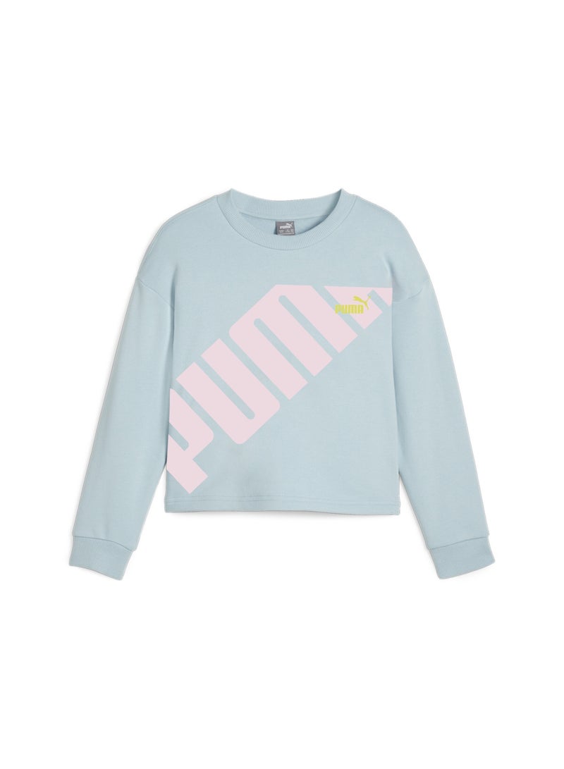 PUMA POWER Girls Blue Sweatshirt - Image 1