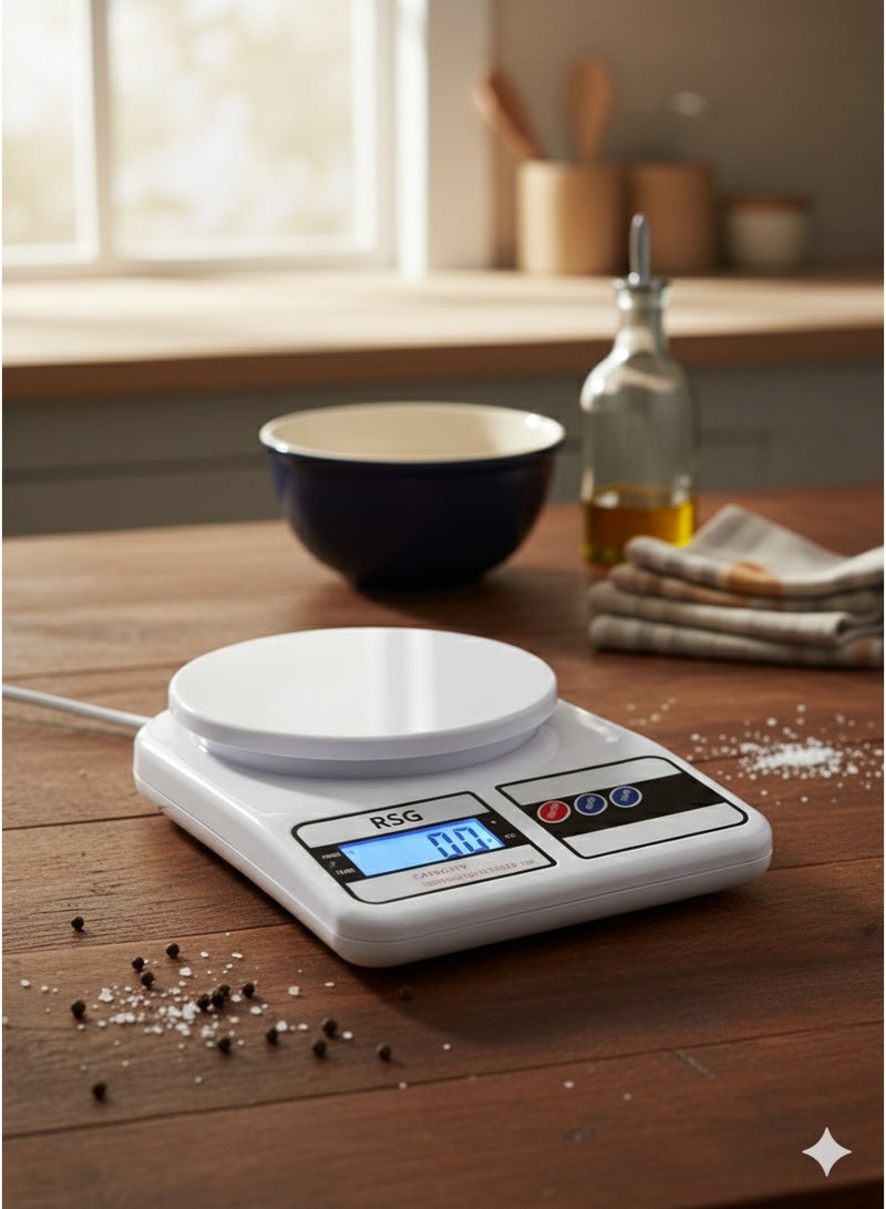 RSG Digital Kitchen Scale Up to 10 KG Multicolour 24.5x3.5x17cm - Image 5