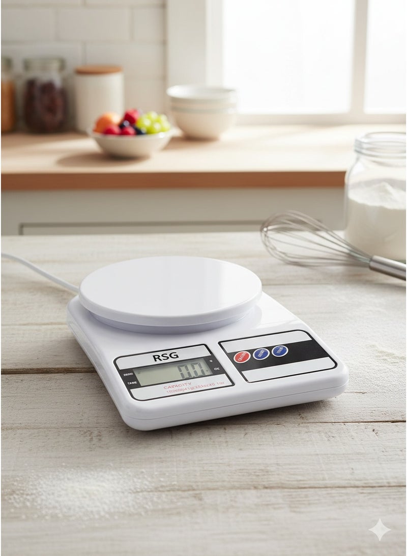 RSG Digital Kitchen Scale Up to 10 KG Multicolour 24.5x3.5x17cm - Image 2