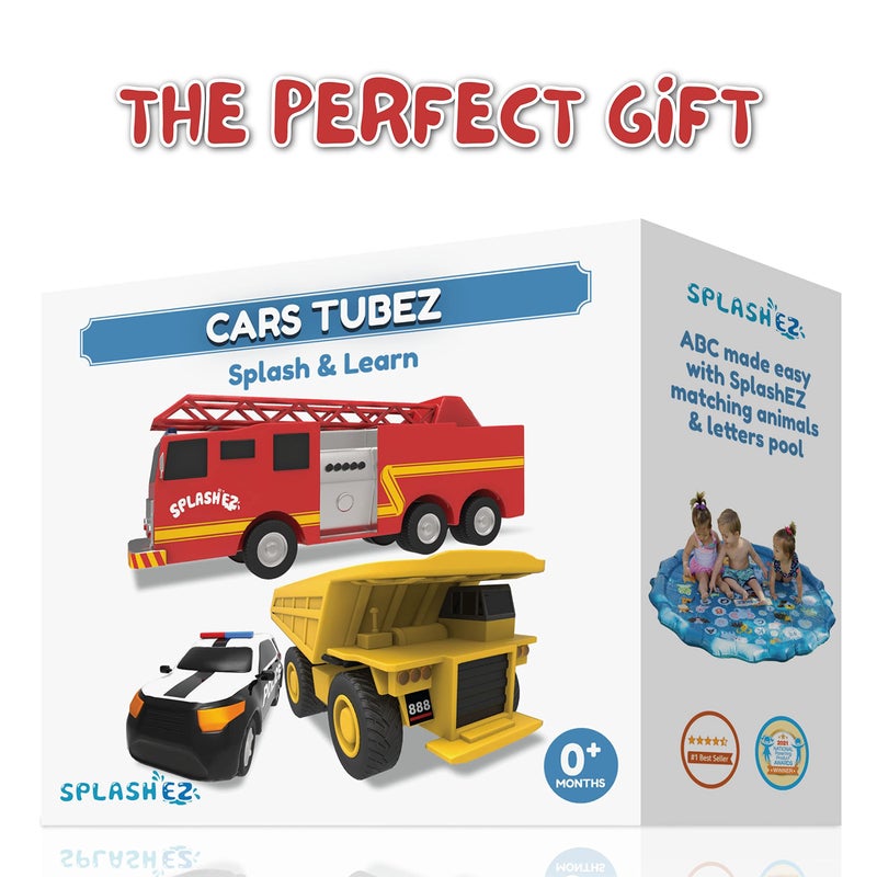 SplashEZ Mold Free Bath Toys for Babies & Toddlers, Car No Hole Bath Toys for Kids, Toddler Gift, No Mold Bathtub Water Vehicles Set for Kids, Pool, BPA-Free, Safe, Fun, Infant Ages 1 3 6 12 18 Months - Image 5