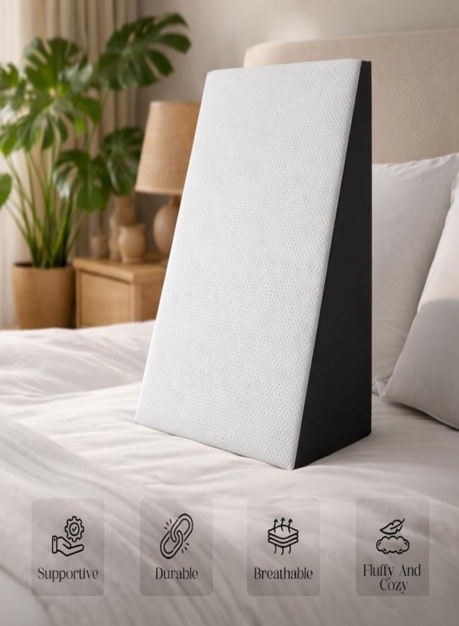 Utopia Bedding Memory Foam Wedge Pillow Plus Cushion for Sleeping, Sitting & Acid Reflux Relief Memory Foam Pillow High Resillience Foam Orthopedic Wedge Cushion for Leg Elevator 6 Month Warranty - Image 4