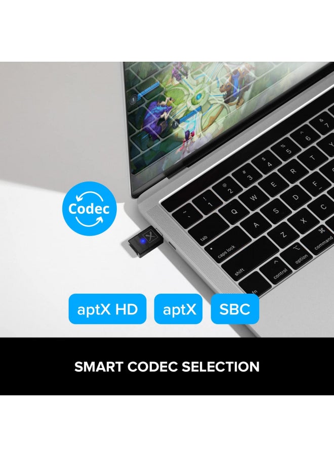 Creative - Creative BT-W3X Smart Bluetooth 5.3 Audio Transmitter with aptX HD, High-Definition 24-bit / 48 kHz Audio, Device-Switching Function, Works with PC/Mac/Gaming Consoles - Image 1