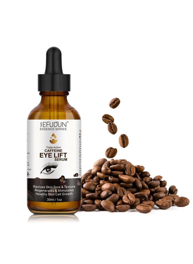 Sefudun Caffeine Eye Serum, Eye Serum Anti Aging Wrinkles Effectively Fades Dark Circles, Eye Bags, Helping to Minimize Wrinkles and Fine Lines, Eliminate Puffiness, with EGCG, Vitamin C Under Eye Serum 30ml - Image 1