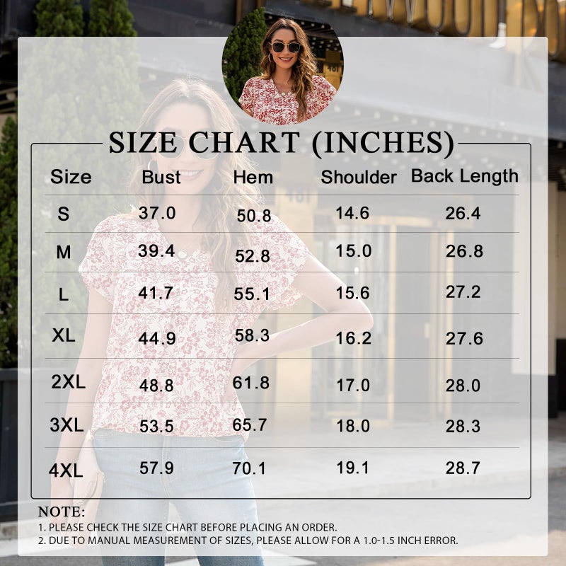 Anyally Women's Summer Tunic Tops Dressy Casual Chiffon Blouses Short Sleeve T-Shirts for Leggings, XL Khaki - Image 4