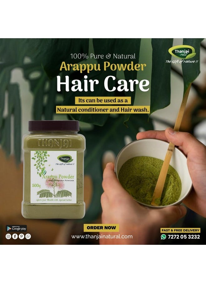 Thanjai Natural 1Kg Organic Traditional Albizia Amara/Arappu Powder Jar (500G X 2, Jar)  - Image 4
