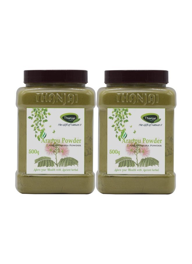 Thanjai Natural 1Kg Organic Traditional Albizia Amara/Arappu Powder Jar (500G X 2, Jar)  - Image 1