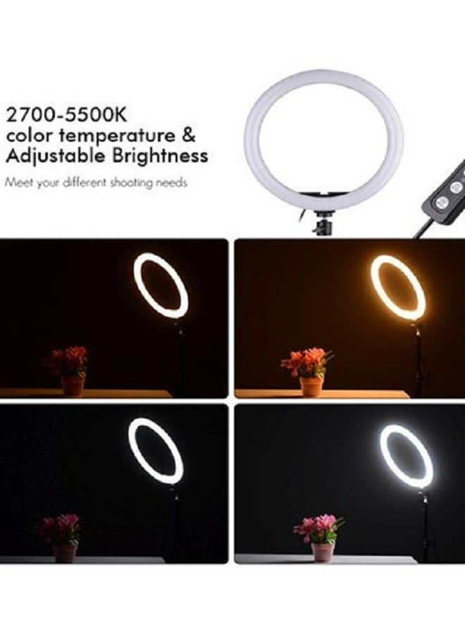 LED Ring Light with Smartphone Holder White/Black Ideal light source for macro photography, photojournalism videography and more  - Image 5