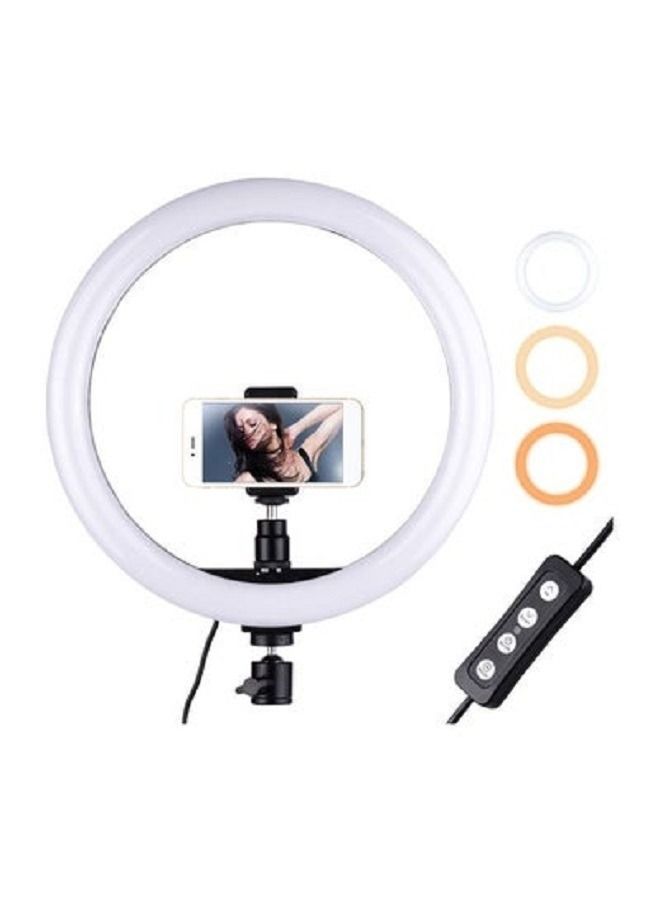 LED Ring Light with Smartphone Holder White/Black Ideal light source for macro photography, photojournalism videography and more  - Image 2