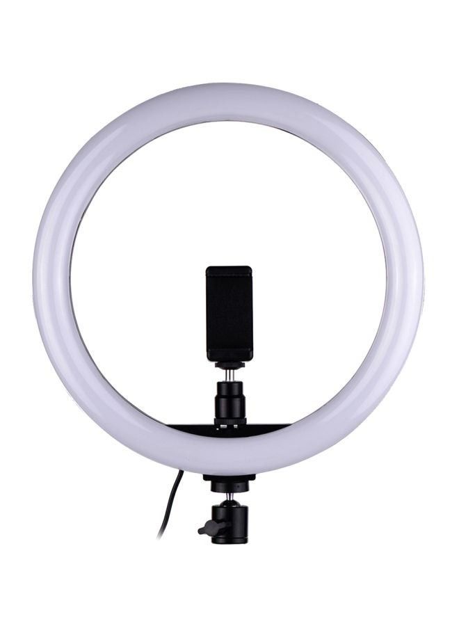 LED Ring Light with Smartphone Holder White/Black Ideal light source for macro photography, photojournalism videography and more  - Image 1