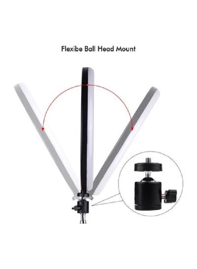 LED Ring Light with Smartphone Holder White/Black Ideal light source for macro photography, photojournalism videography and more  - Image 3