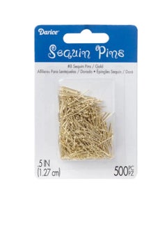 Darice Sequin Pins #8 Gold 1/2 inches 500 assorted size  - Image 2