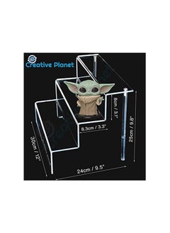 Creative Planet 3 Steps Acrylic Display Riser Shelf Cupcake Stand Display for Showcase Decoration Dessert Table Spices Organizer Funko Pop Toys Figurines (Acrylic Display Riser Shelf 2) - pzsku/ZE7311B5325F6F0D05626Z/45/_/1662123029/ff2a3a05-081e-4504-b829-48cd82efe2df