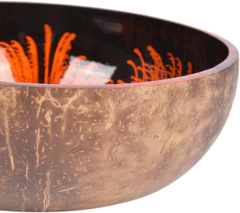 ChezMax Natural Coconut Bowl Mother of Pearl Inlaid Shell Bowls Key Bowl for Entryway Table Candy Container Nuts Holder Fruits & Dry Snack Storage Bowl Round Handcrafted Bowl for Decoration - Image 4